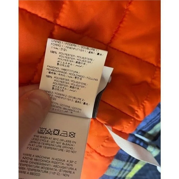 OFF WHITE Embroidered Flannel Padded Jacket size medium men’s coat NEW - Picture 12 of 15